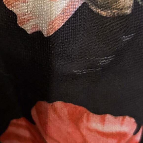 Urban Outfitters Black Sweetheart Top Summer Floral Dress Thin Halter - Picture 4 of 6